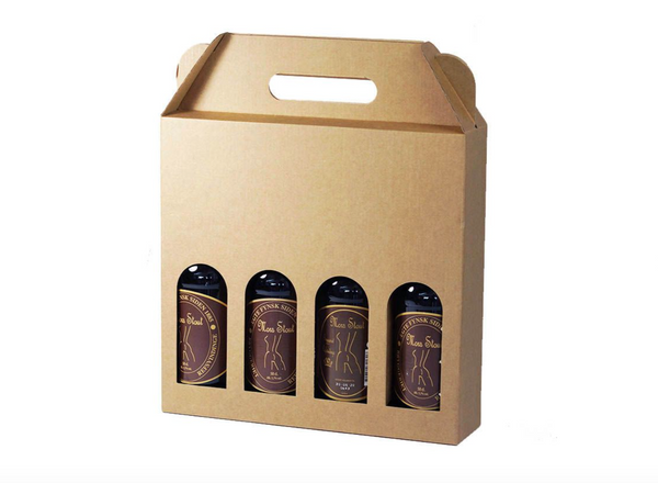 Øl-gaveæske med 4 af årets bedste øl + gratis kort/hilsen