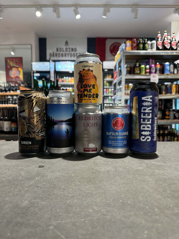Mørk (mørke ølstile) ølpakke m/ 6 øl