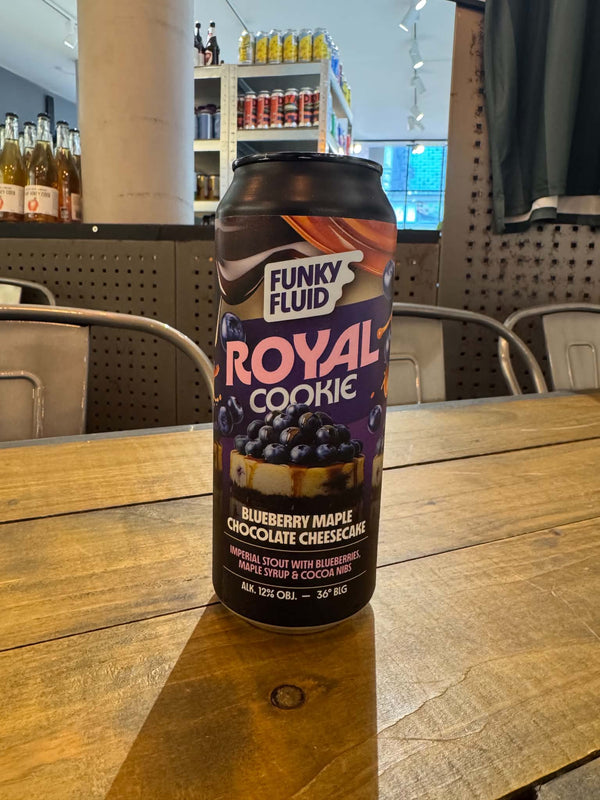 Royal Cookie Blueberry Maple Chocolate Cheesecake - 50cl, 12%, Pastry Stout - Funky Fluid