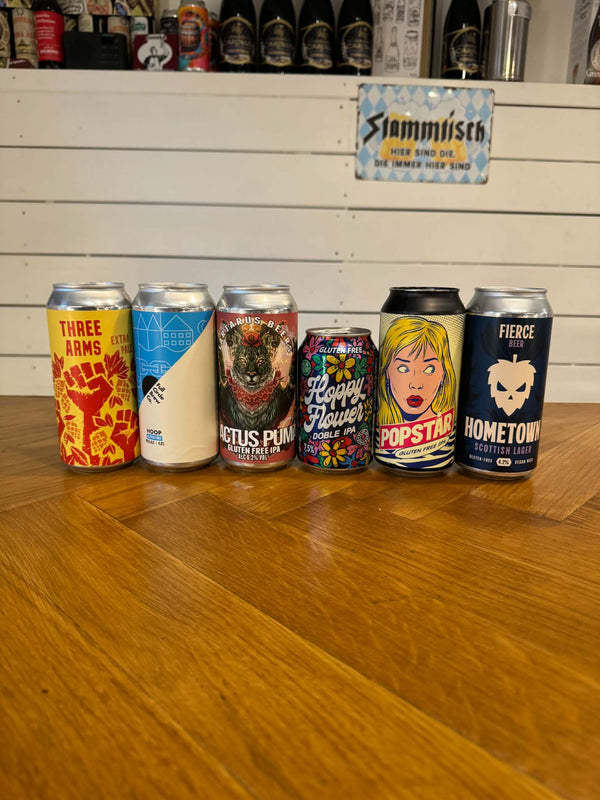 Glutenfri øl-smagekasse m/6 øl