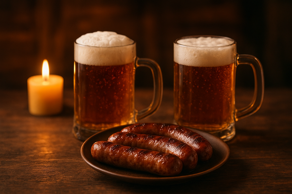 Øl og pølser! (Fra Farmor's Food i Kolding) - 5 forskellige øl og 5 forskellige pølser d. 5/12