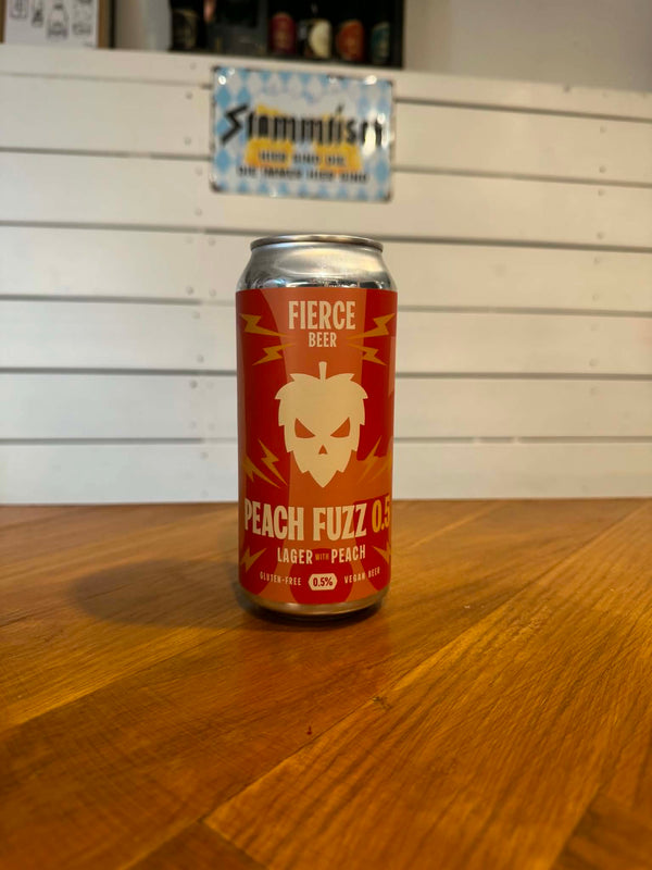 Peach Fuzz 0.5 - 44cl, 0,5%, Alkoholfri og Glutenfri Lager - Fierce Beer - Kort dato