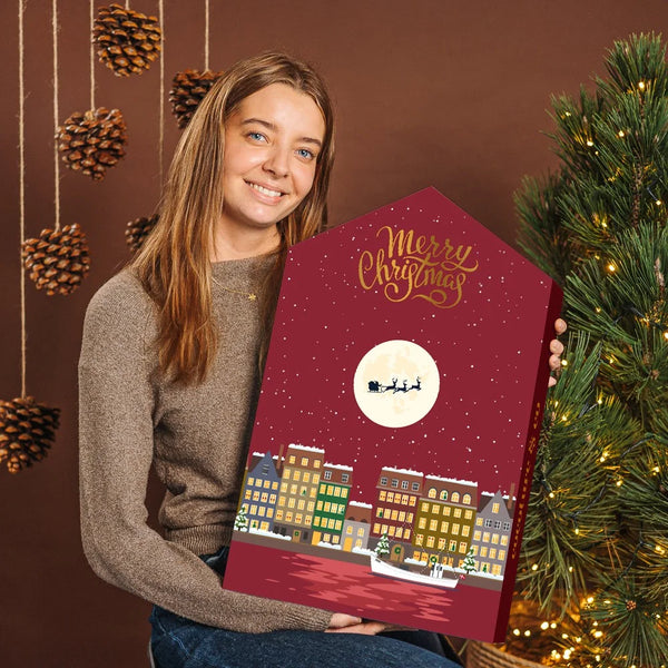 Kæmpe chokolade-julekalender 2026 fra Cocoture - 765g