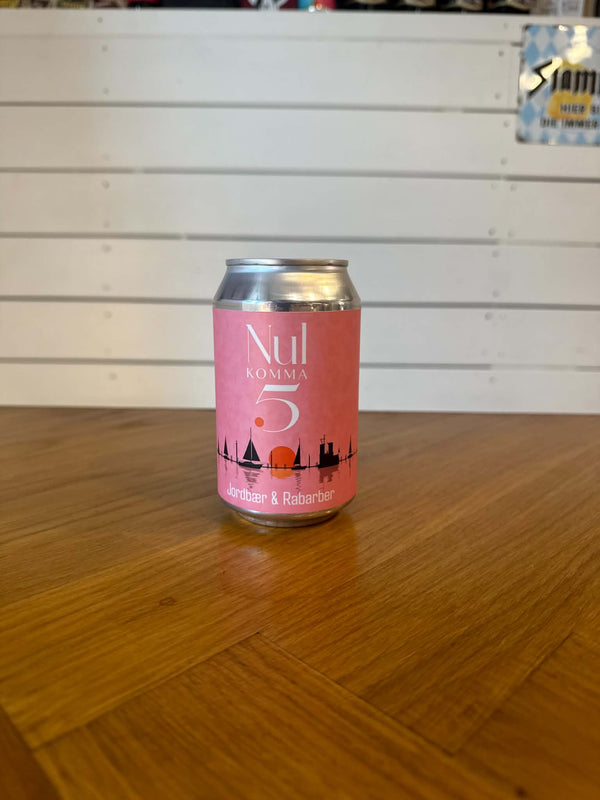 Nul Komma 5 Jordbær & Rabarber - 33cl, 0,5%, Alkoholfri Sour - Humleland