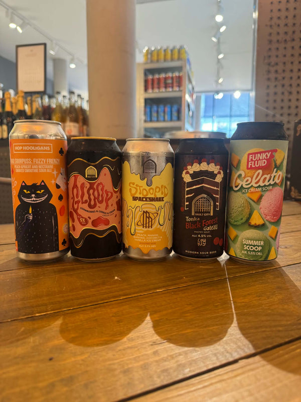 Premium Sour-smagekassen (4+ rating på Untappd) m/ 5 øl