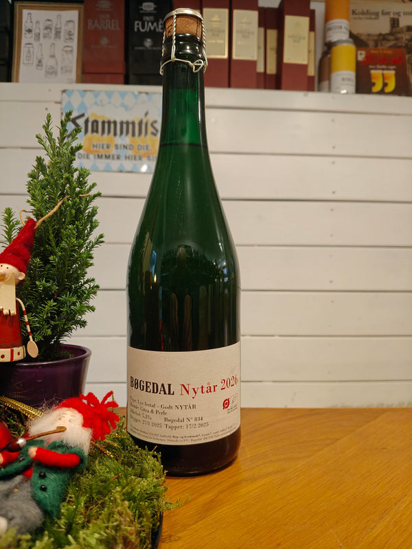Nytår 2026 (Lys fest øl, 5.0%, 75cl) - Nytårsøl fra Bøgedal