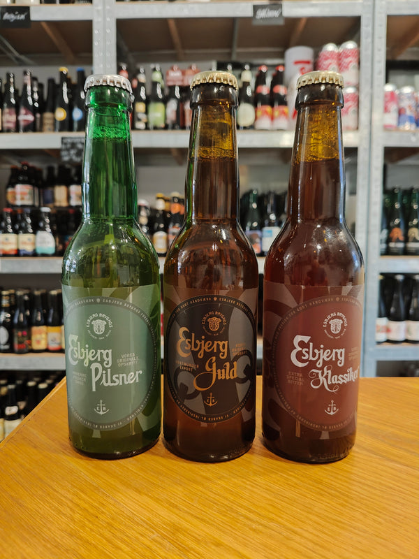 Pilsner sæt m/3 øl - Esbjerg Bryghus