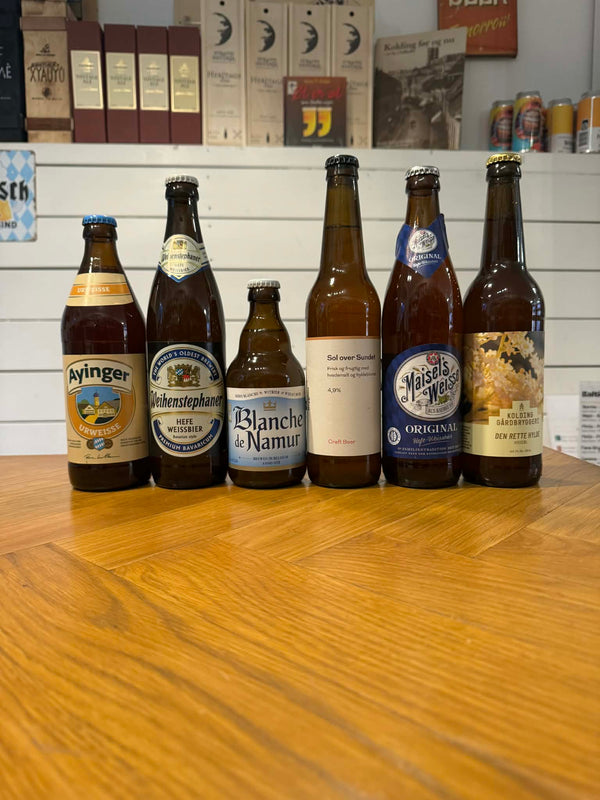 Hvedeøl-smagekasse m/ 6 øl