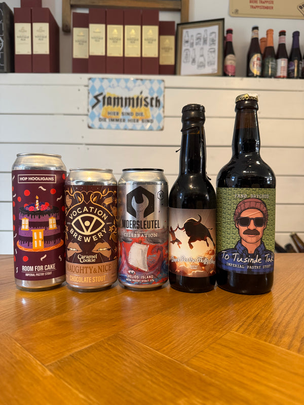 Pastry stout smagekasse med 5 forskellige super lækre pastry stouts
