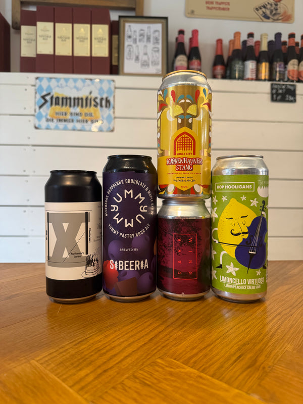 Premium Sour-smagekassen (4+ rating på Untappd) m/ 5 øl