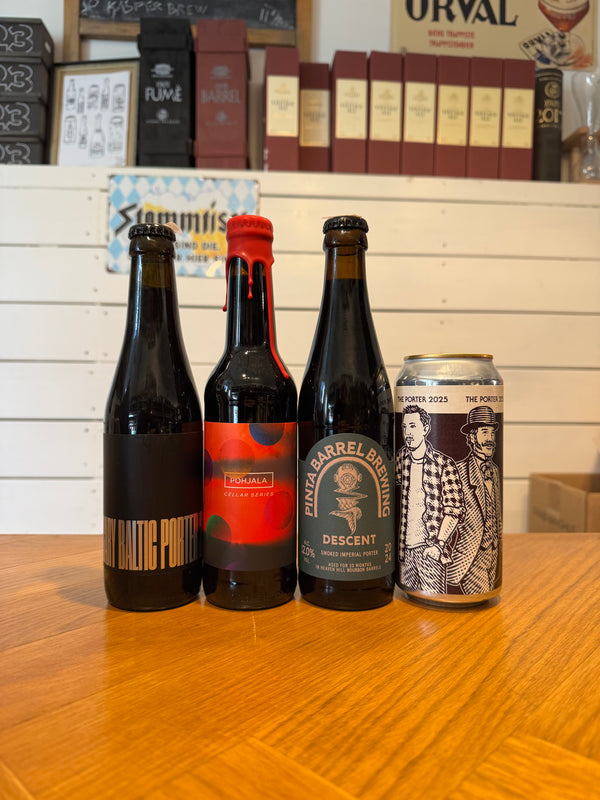 Premium Porterpakke (4+ rating på Untappd) m/ 4 øl
