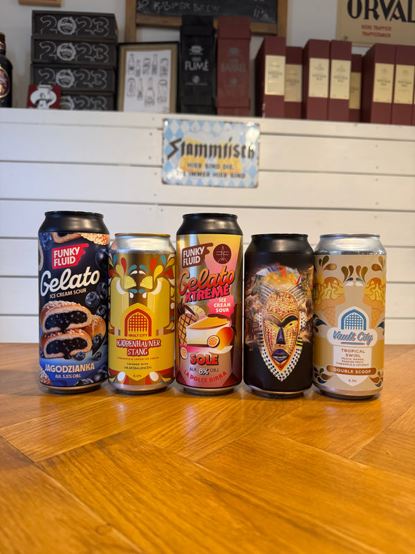Premium Sour-smagekassen (4+ rating på Untappd) m/ 5 øl