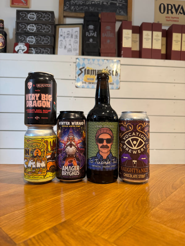 Pastry stout smagekasse med 5 forskellige super lækre pastry stouts