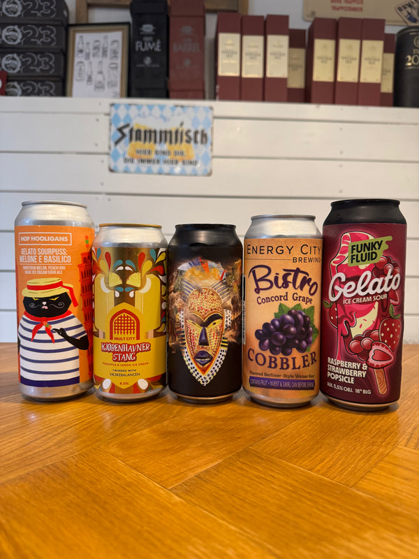 Premium Sour-smagekassen (4+ rating på Untappd) m/ 5 øl