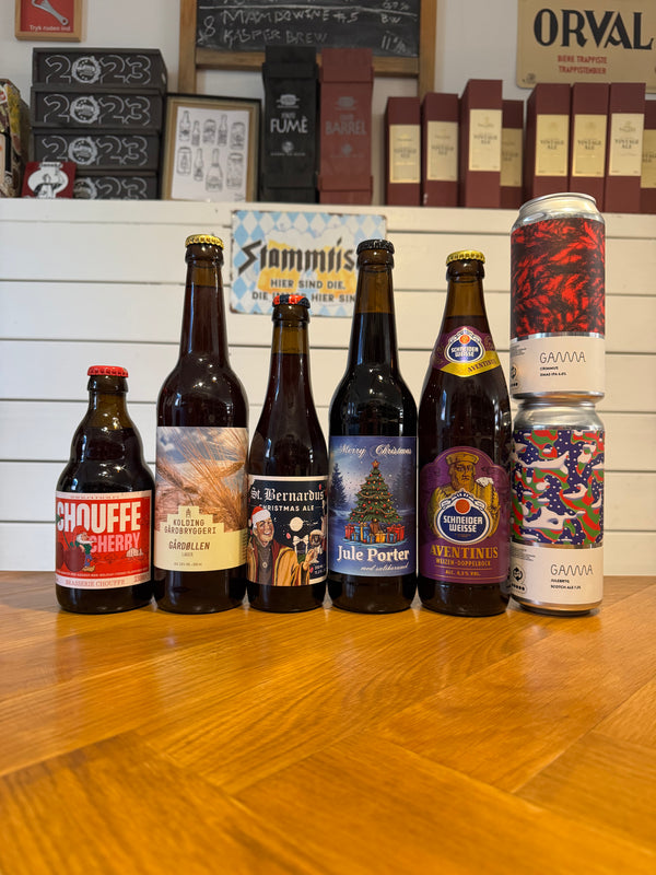 Jule-smagekasse til julefrokost eller juleaften med 7 velsmagende juleøl