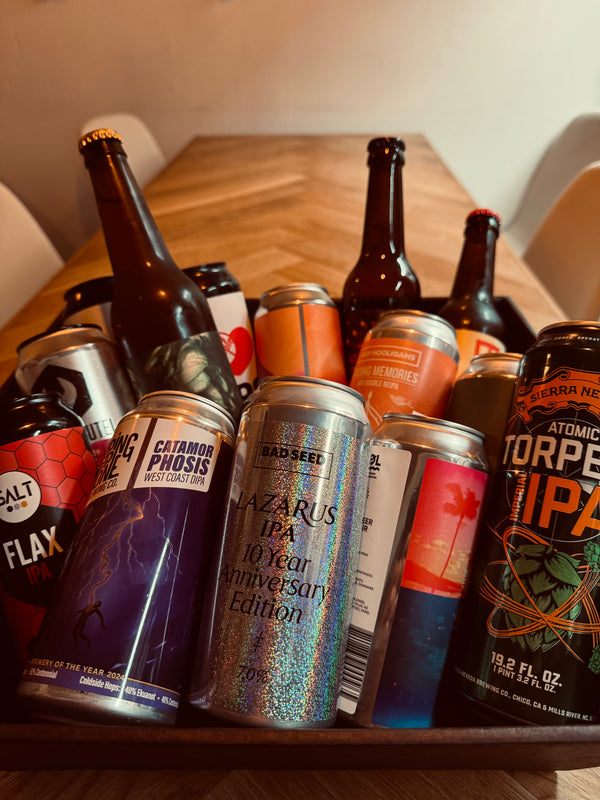 Ultimativ IPA-smagekasse 2025 inkl. 15 top-bedømte IPA'er + smageglas