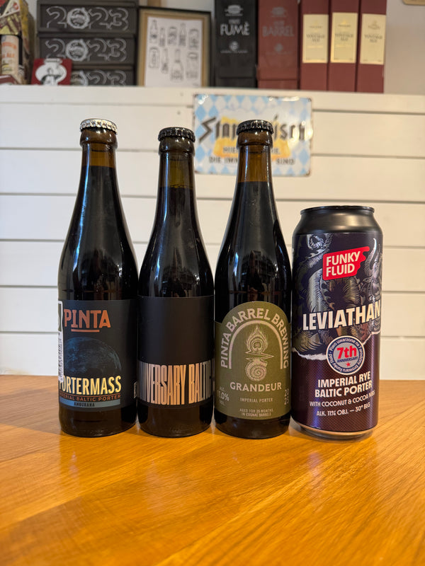 Premium Porterpakke (4+ rating på Untappd) m/ 4 øl