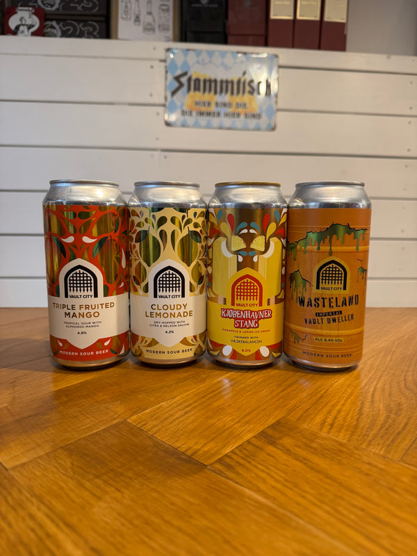 Frugt sour pakke m/ 4 øl fra Vault City