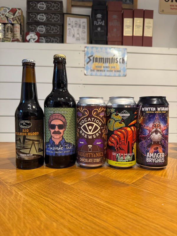 Pastry stout smagekasse med 5 forskellige super lækre pastry stouts