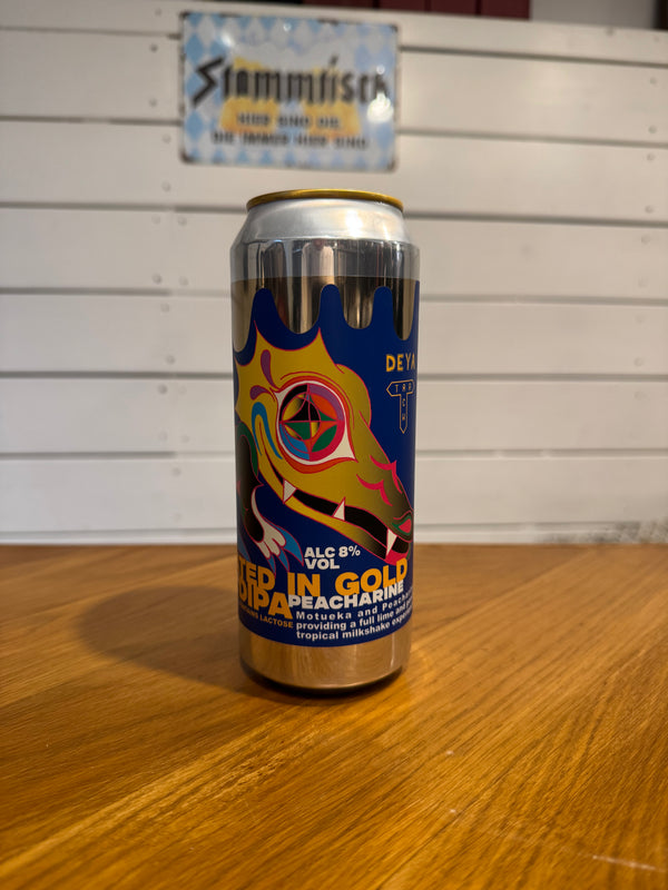 Saturated In Gold - Motueka & Peacharine - 50cl, 8%, DIPA - DEYA x Track