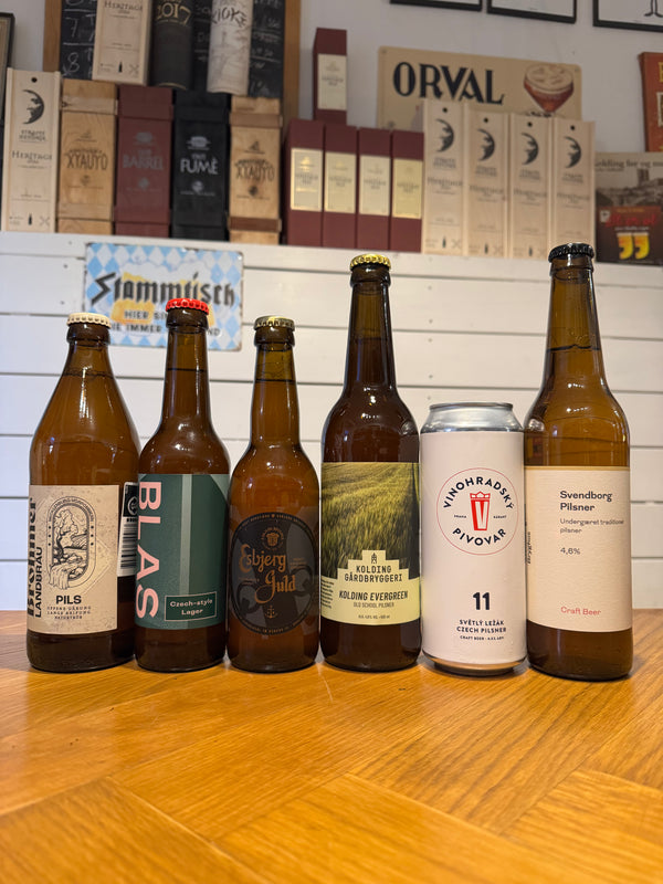 Pilsner-pakken! med 6 fremragende pilsnere
