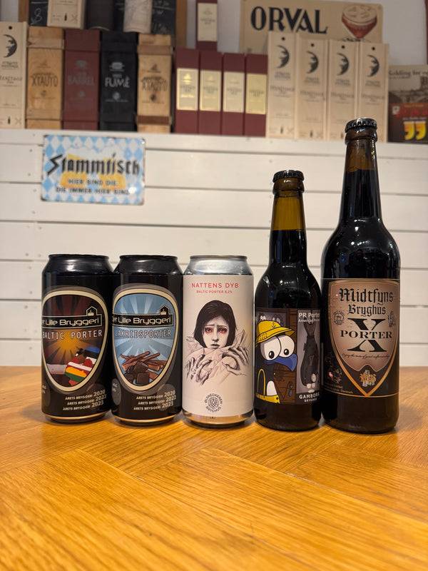 Dansk Porterpakke m/ 5 øl