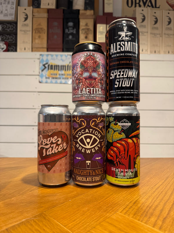 Pastry stout smagekasse med 5 forskellige super lækre pastry stouts