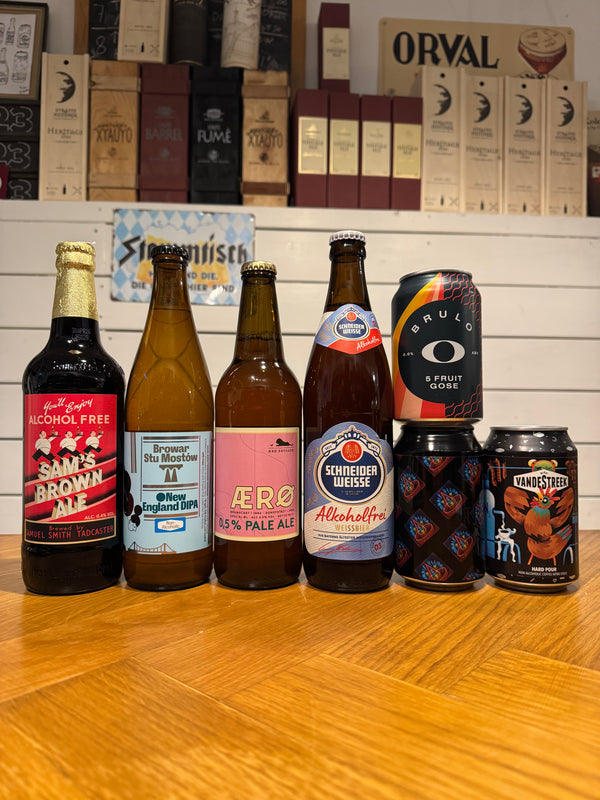 Alkoholfri-pakke m. 7 alkoholfri øl.