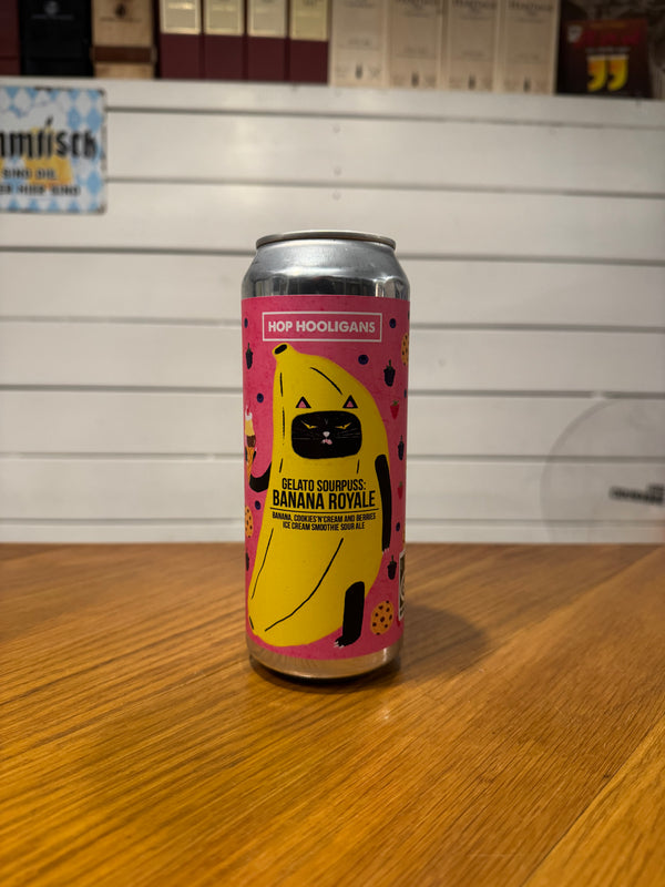 Gelato Sourpuss: Banana Royale - 50cl, 6%, Smoothie Sour - Hop Hooligans