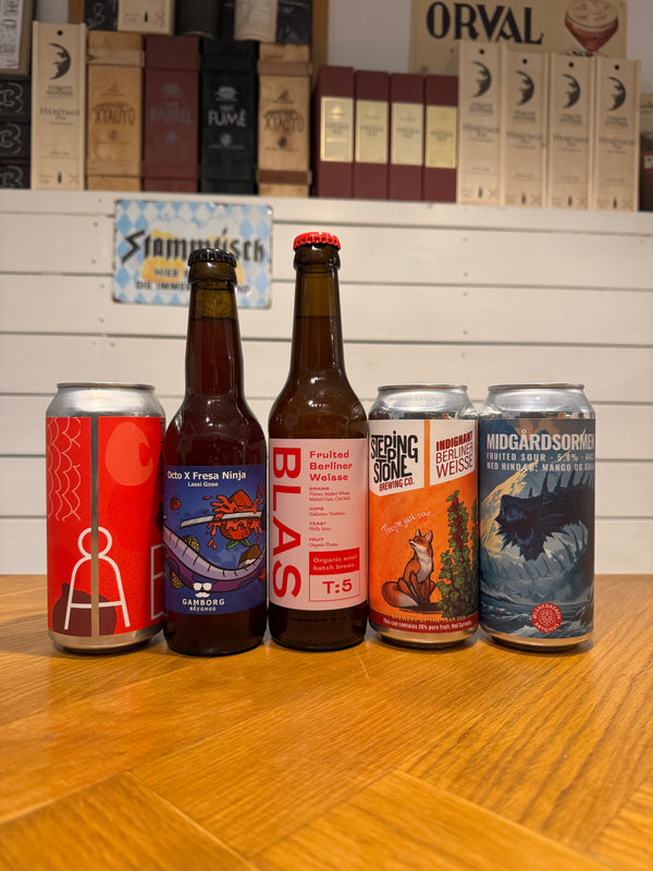 Dansk Sour-smagekasse m/ 5 øl