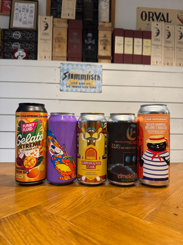 Premium Sour-smagekassen (4+ rating på Untappd) m/ 5 øl