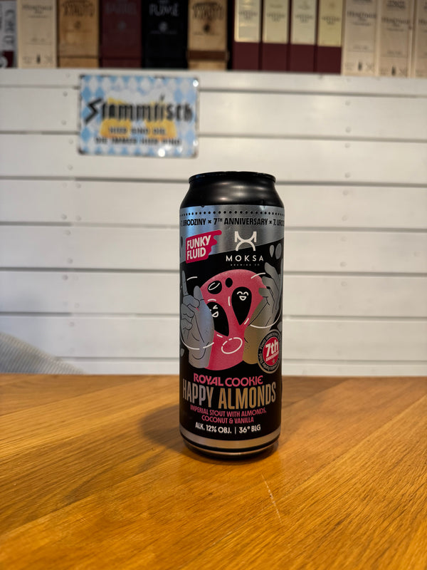 Royal Cookie: Happy Almonds - 50cl, 12%, Pastry Stout - Funky Fluid x Moksa