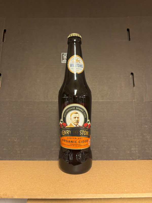 Medium Dry Organic Cider - 50cl, 6%, Cider - Henry Westons