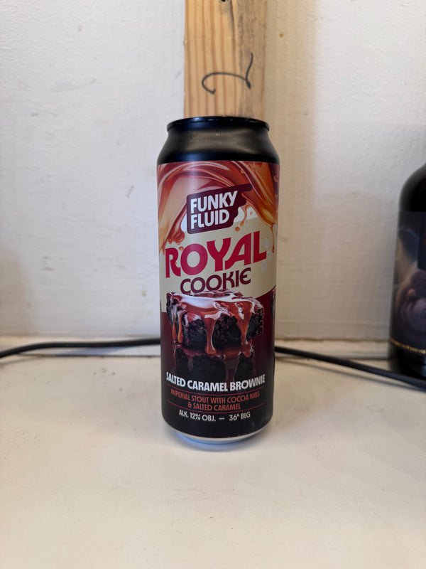 Royal Cookie: Salted Caramel Brownie - 50cl, 12%, Imperial Stout - Funky Fluid