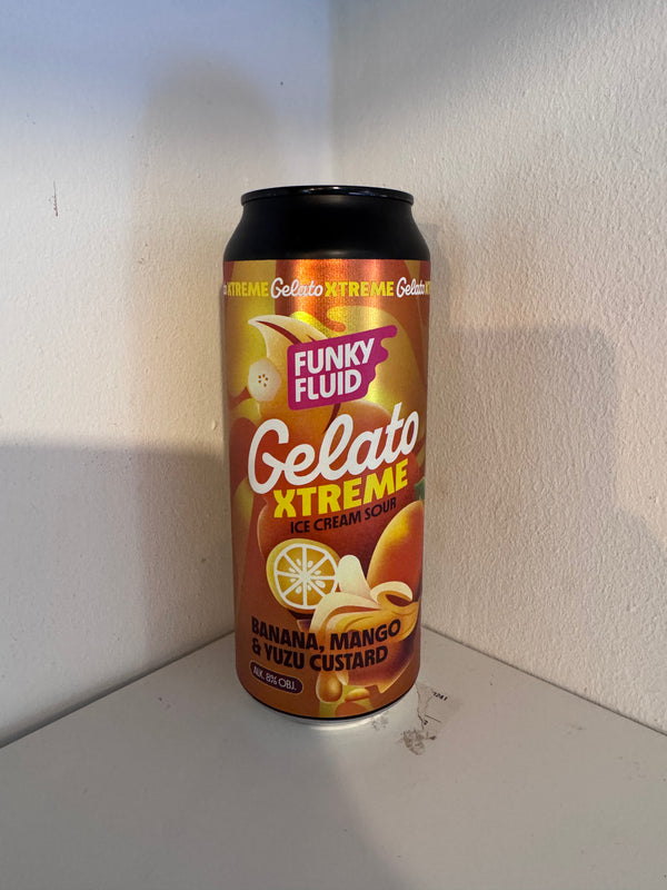 Gelato Xtreme: Banana, Mango & Yuzu Custard - 50cl, 8%, Ice Cream Sour - Funky Fluid