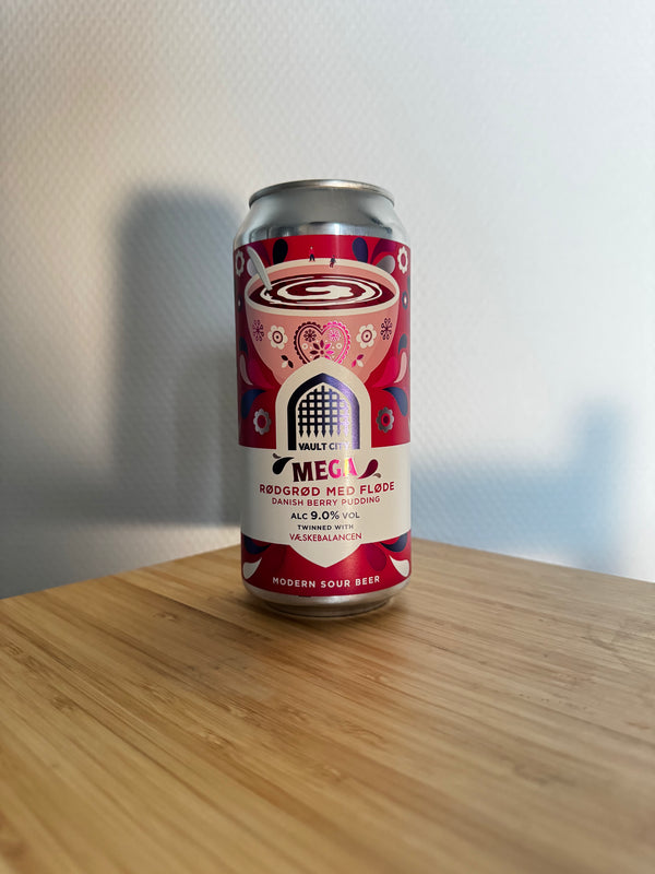 Mega Rød Grød Med Fløde (Væskebalancen collab) - 44cl, 9%, Sour - Vault City