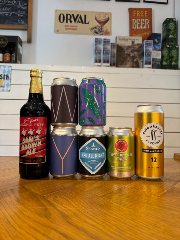 Alkoholfri-pakke m. 7 alkoholfri øl.