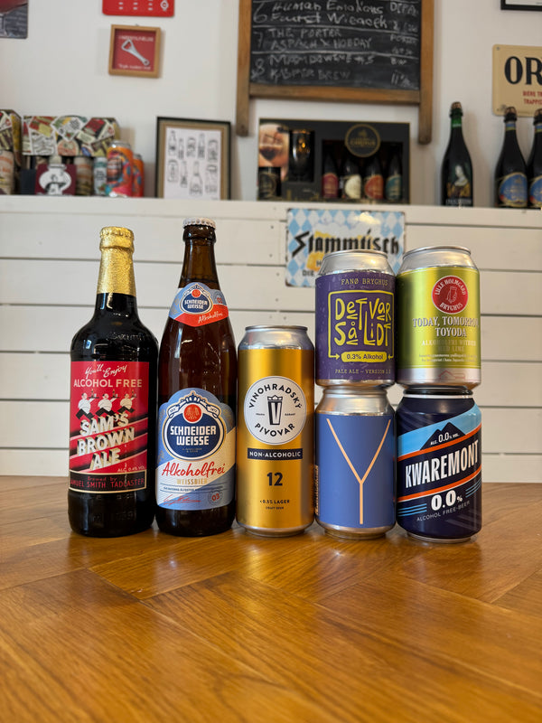 Alkoholfri-pakke m. 7 alkoholfri øl.