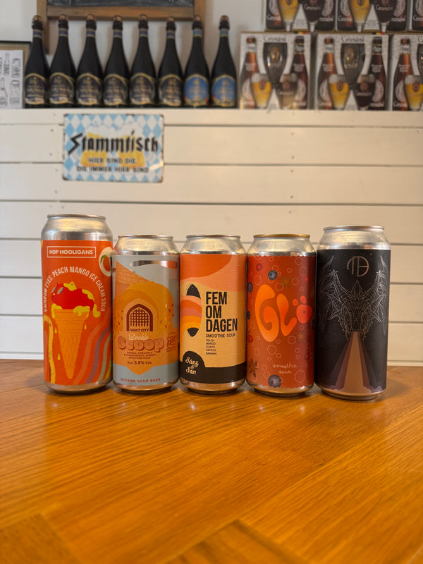 Premium Sour-smagekassen (4+ rating på Untappd) m/ 5 øl