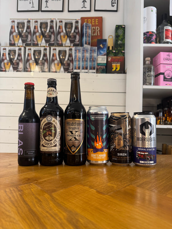 Stout/Porter smagekasse med 6 øl