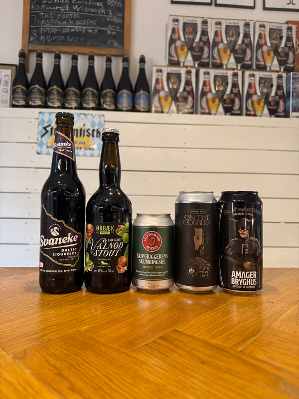 Dansk Porter/Stout smagekasse m/ 5 øl