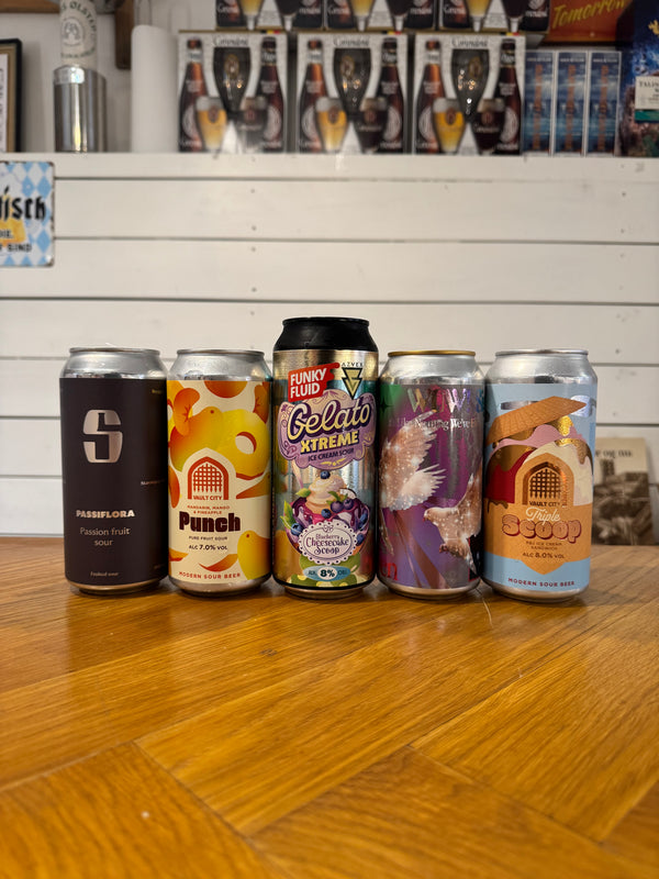 Premium Sour-smagekassen (4+ rating på Untappd) m/ 5 øl