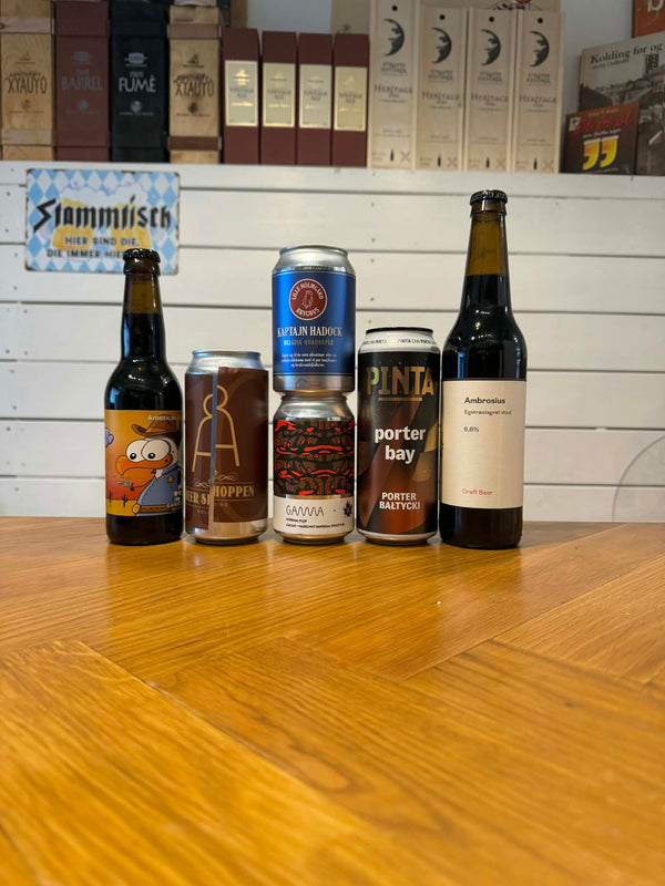 Mørk (mørke ølstile) ølpakke m/ 6 øl