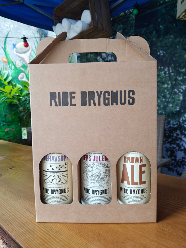 Ribe Bryghus - Gave kasse m/3 x 50 cl. fl.