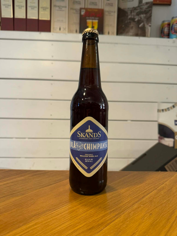 Blå Chimpanse - 50cl, 6,5% Brown Ale - Bryggeriet Skands