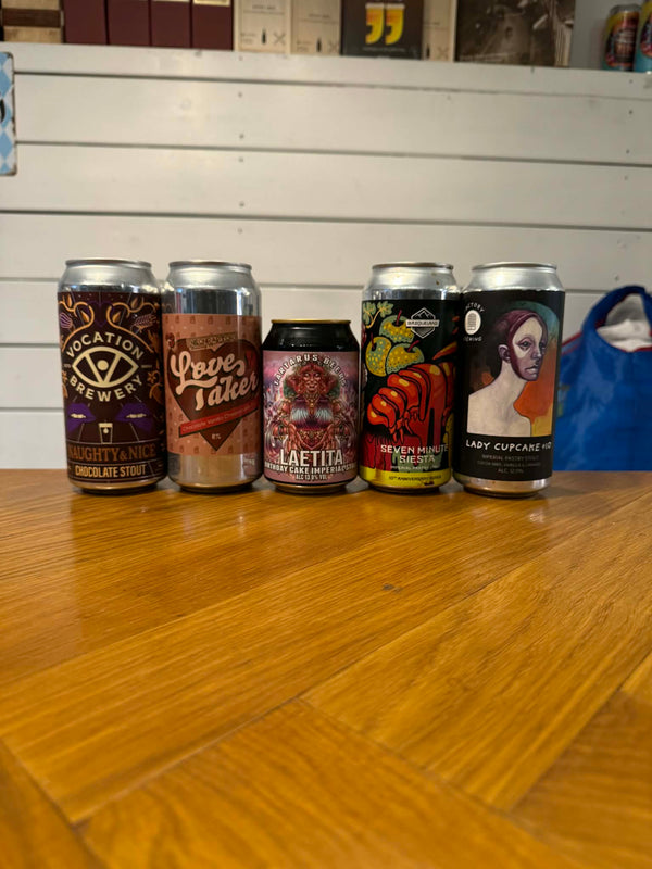 Pastry stout smagekasse med 5 forskellige super lækre pastry stouts