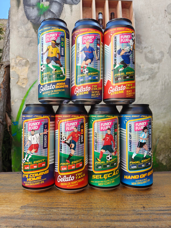 VM Fodbold sæt m/ 7 øl fra Funky Fluid  - 7 x 50 cl.