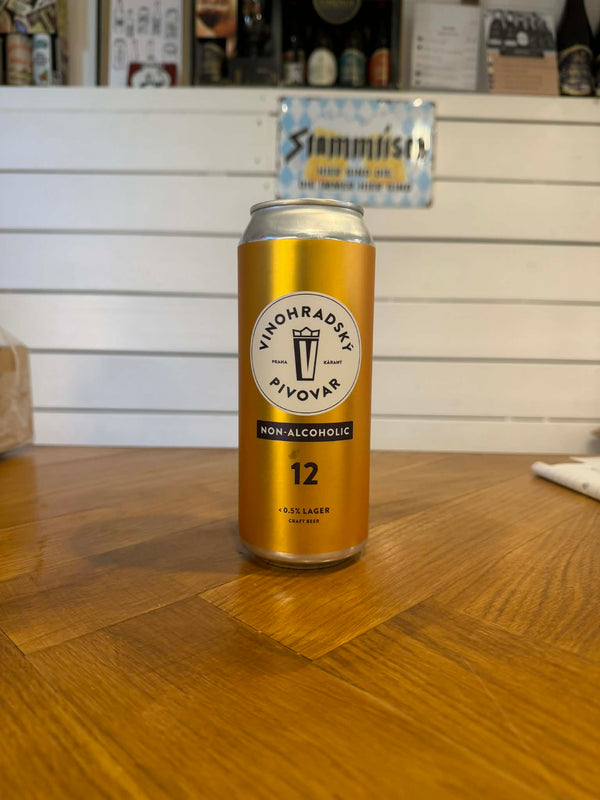 Vinohradská 12 Non-Alcoholic - 50cl, <0,5%, Alkoholfri Pilsner - Vinohradský pivovar