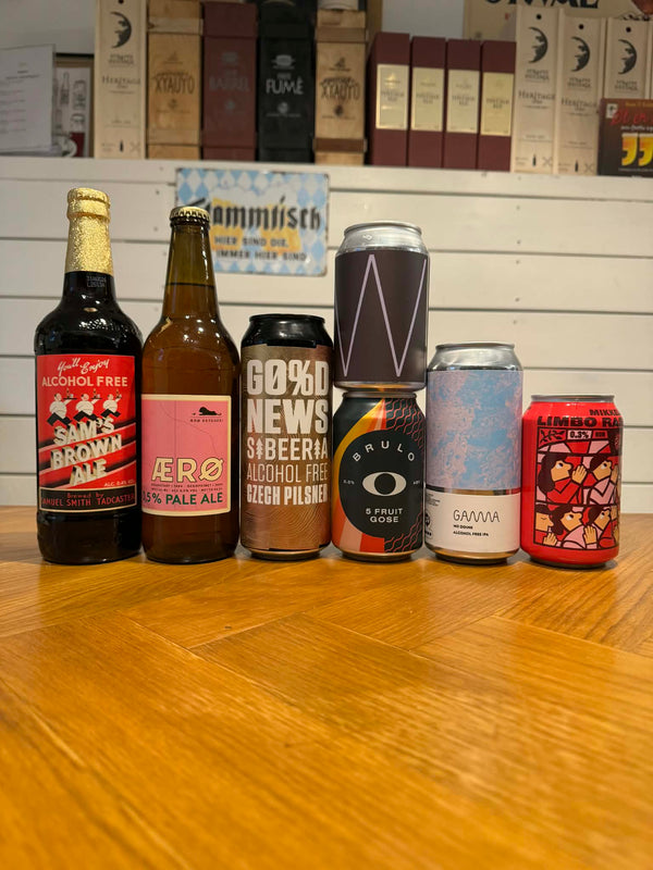 Alkoholfri-pakke m. 7 alkoholfri øl.