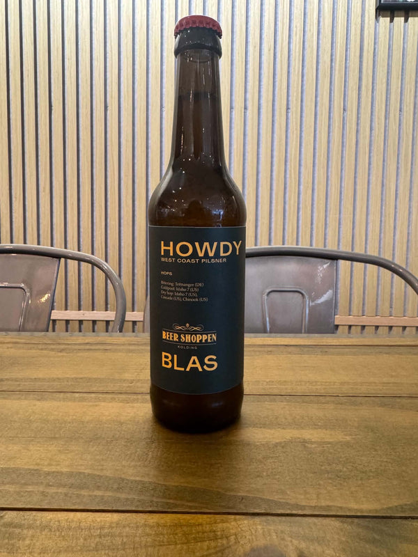 Howdy - 33cl, 5,3%, West Coast Pilsner - Blas x Beershoppen